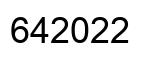 Número 642022 imagen negro
