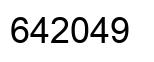 Number 642049 black image
