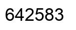 Number 642583 black image