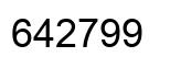 Number 642799 black image