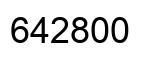 Number 642800 black image