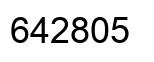 Number 642805 black image