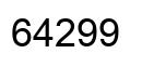 Número 64299 imagen negro