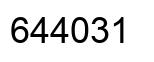 Número 644031 imagen negro