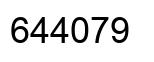 Number 644079 black image