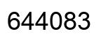 Number 644083 black image