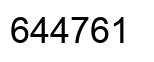 Number 644761 black image