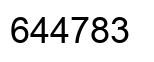 Number 644783 black image