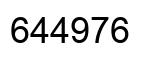Number 644976 black image