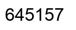 Number 645157 black image