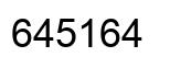 Number 645164 black image