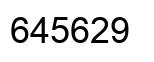 Number 645629 black image