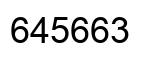 Number 645663 black image
