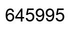 Number 645995 black image