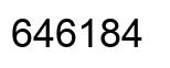 Number 646184 black image
