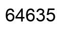 Number 64635 black image
