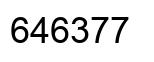 Number 646377 black image