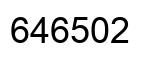 Number 646502 black image