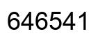 Number 646541 black image