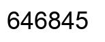 Number 646845 black image