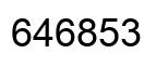 Number 646853 black image