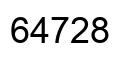 Number 64728 black image