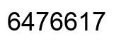 Número 6476617 imagen negro