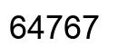 Número 64767 imagen negro