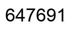 Number 647691 black image