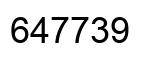 Número 647739 imagen negro