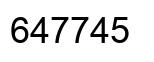Número 647745 imagen negro