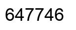 Number 647746 black image
