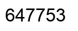 Number 647753 black image