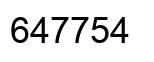 Number 647754 black image