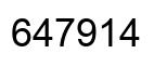 Number 647914 black image