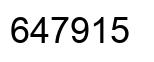 Number 647915 black image