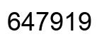 Number 647919 black image