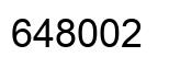 Number 648002 black image