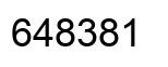 Number 648381 black image