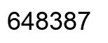 Number 648387 black image