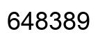 Number 648389 black image