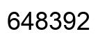 Number 648392 black image