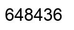 Number 648436 black image