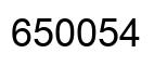 Number 650054 black image