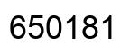 Number 650181 black image