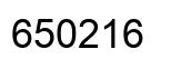 Number 650216 black image