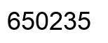 Number 650235 black image