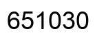 Number 651030 black image