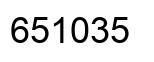 Number 651035 black image