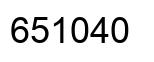 Number 651040 black image
